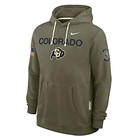 Men's Nike Olive Colorado Buffaloes 2025 Military Appreciation Dri-FIT Hoodie