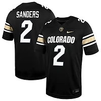Maillot de match Nike Shedeur Sanders noir pour homme, ancien remplaçant des Colorado Buffaloes