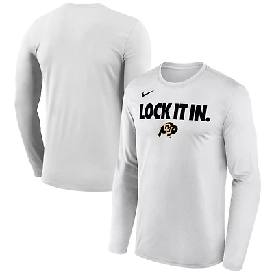Men's Nike  White Colorado Buffaloes 2026 On-Court Bench Long Sleeve T-Shirt