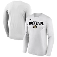 Men's Nike  White Colorado Buffaloes 2026 On-Court Bench Long Sleeve T-Shirt