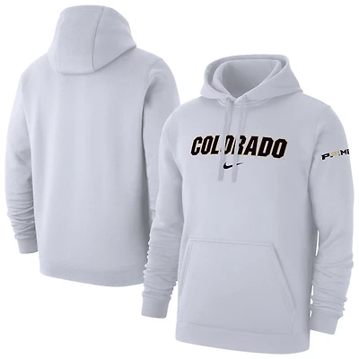 Sweat à capuche Nike blanc Colorado Buffaloes Coach Prime Club Fleece pour homme