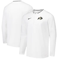 Veste à quart de zip Nike pour hommes, Colorado Buffaloes Coaches, blanche