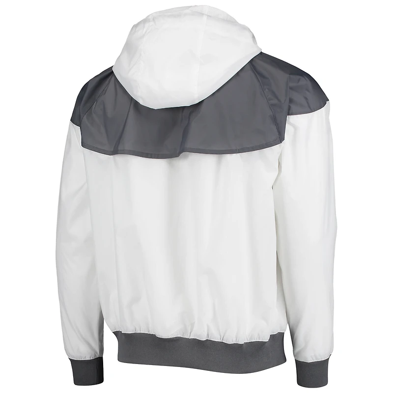 Veste à capuche glissière complète Nike Colorado Buffaloes Windrunner Raglan pour homme, blanche