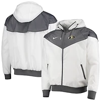Veste à capuche glissière complète Nike Colorado Buffaloes Windrunner Raglan pour homme, blanche