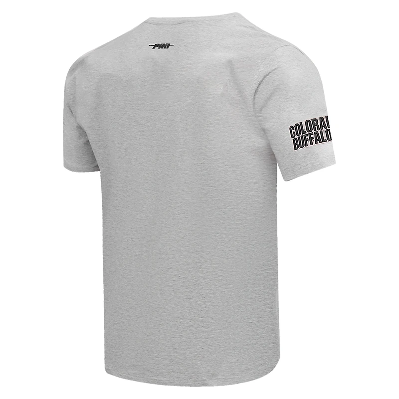 Men's Pro Standard Gray Colorado Buffaloes Classic Stacked Logo T-Shirt