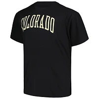 T-shirt noir pour hommes avec le mot-symbole Big & Tall des Buffaloes du Colorado