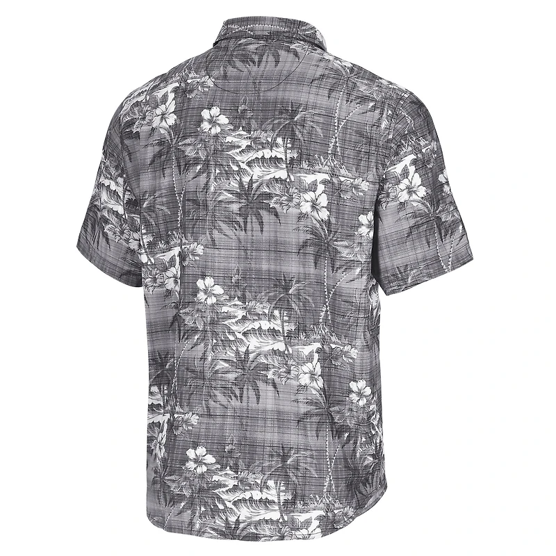 Men's Tommy Bahama Black Colorado Buffaloes Coconut Point Palmetta IslandZone Camp Button-Up Shirt