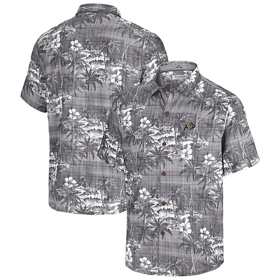 Chemise boutonnée Tommy Bahama noire pour homme, Colorado Buffaloes, Coconut Point, Palmetta Island, Zone Camp