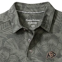 Men's Tommy Bahama Gray Colorado Buffaloes Palm Fresco Hibiscus IslandZone® Polo
