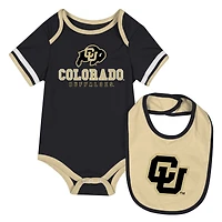 Newborn & Infant Colosseum  Black Colorado Buffaloes Bodysuit Bib Set