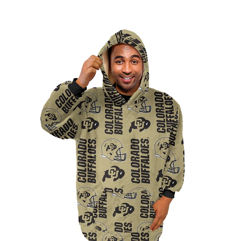 Pegasus Colorado Buffaloes Homefield Repeat Logo Wearable Hooded Blanket