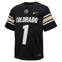 Maillot de football réplique Nike #1 noir Colorado Buffaloes Throwback Untouchable pour tout-petit