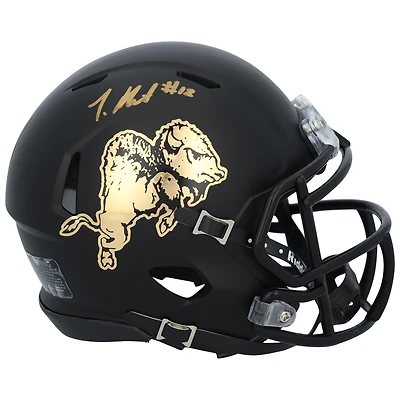 Travis Hunter Colorado Buffaloes Autographed Riddell Chrome Buffalo Speed Mini Helmet  