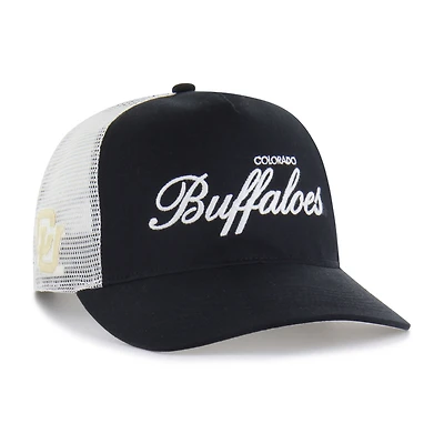 Casquette ajustable unisexe « 47 Black Colorado Buffaloes Contemporary Basics Foundation Trucker Hitch »