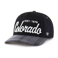 Unisex '47 Black Colorado Buffaloes Windowpane Plaid Collection Hitch Adjustable Hat