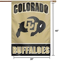 WinCraft Colorado Buffaloes 71,1 x 101,6 cm Drapeau de maison avec nom complet