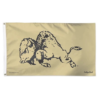 Drapeau vintage de luxe WinCraft Colorado Buffaloes 91 x 152 cm (3 pi x 5 pi) à une face, inspiré du patrimoine