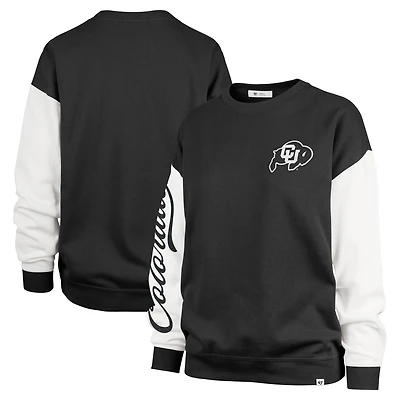 Sweat-shirt à enfiler Andie Double Header Rise '47 Black Colorado Buffaloes pour femme