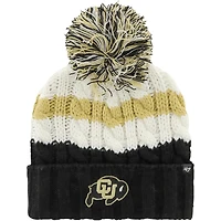 Women's '47 White Colorado Buffaloes Ashfield Cuffed Knit Hat with Pom