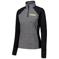 Women's Black/Heather Gray Colorado Buffaloes Finalist Raglan Quarter-Zip Jacket
