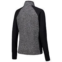 Women's Black/Heather Gray Colorado Buffaloes Finalist Raglan Quarter-Zip Jacket