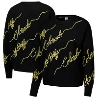 Pull-over noir Colorado Buffaloes Love Note pour femme
