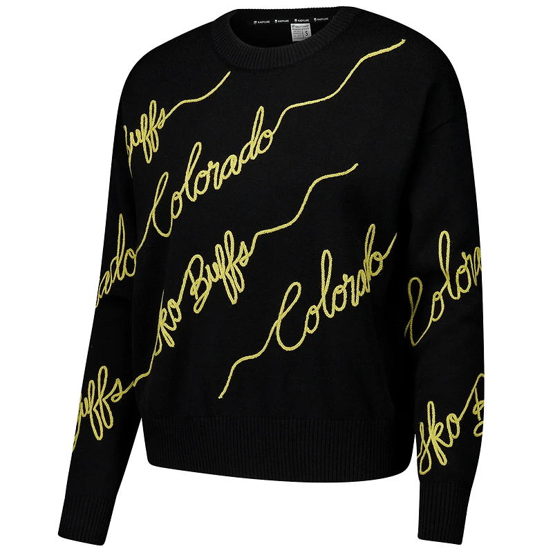 Pull-over noir Colorado Buffaloes Love Note pour femme