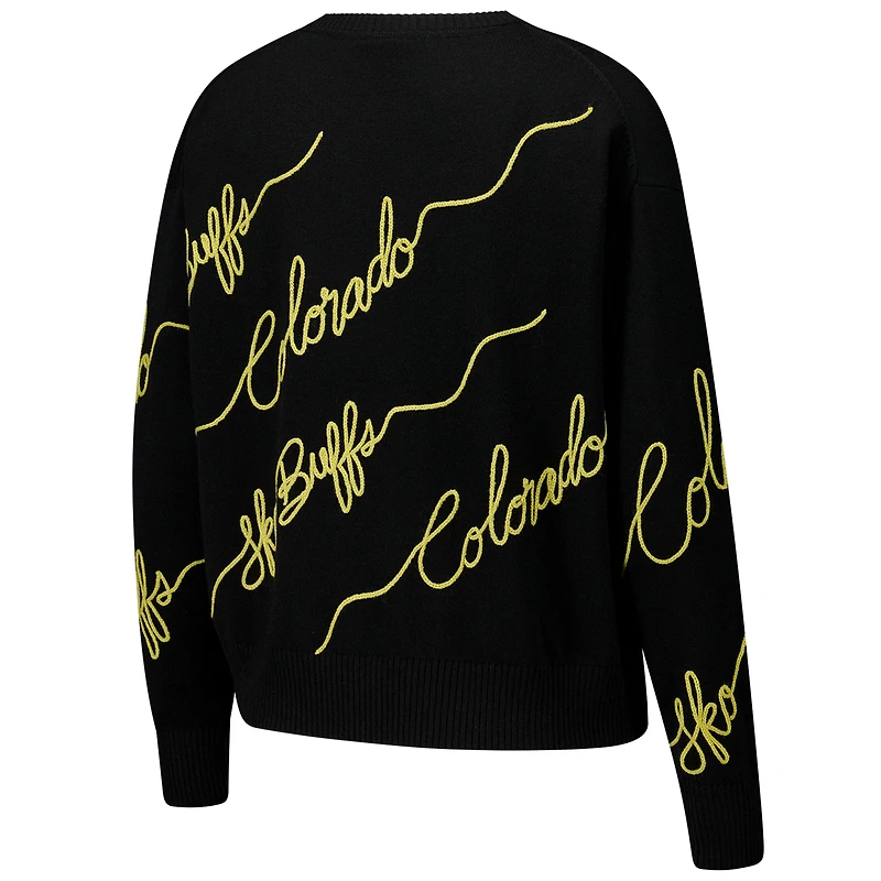 Pull-over noir Colorado Buffaloes Love Note pour femme