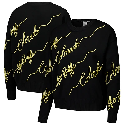 Pull-over noir Colorado Buffaloes Love Note pour femme