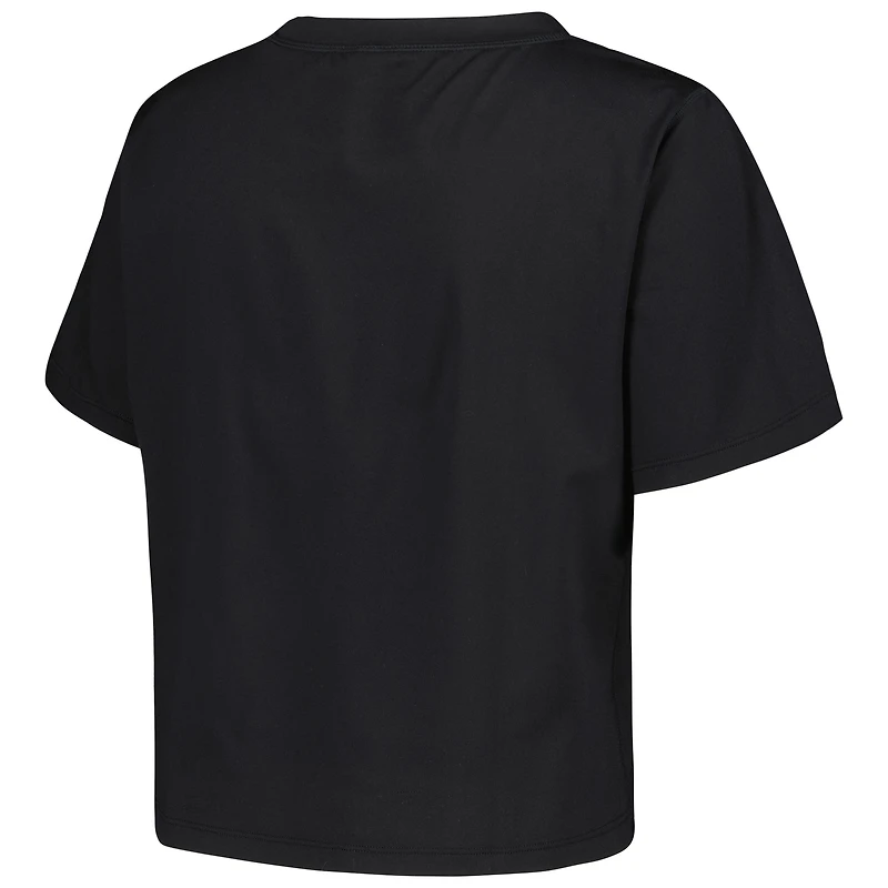T-shirt court en soie laiteuse noir Colorado Buffaloes pour femmes