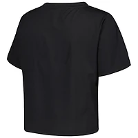 T-shirt court en soie laiteuse noir Colorado Buffaloes pour femmes