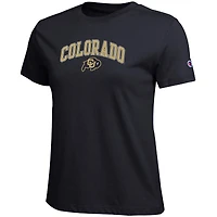 Women's Champion  Black Colorado Buffaloes Arched Over Logo T-Shirt