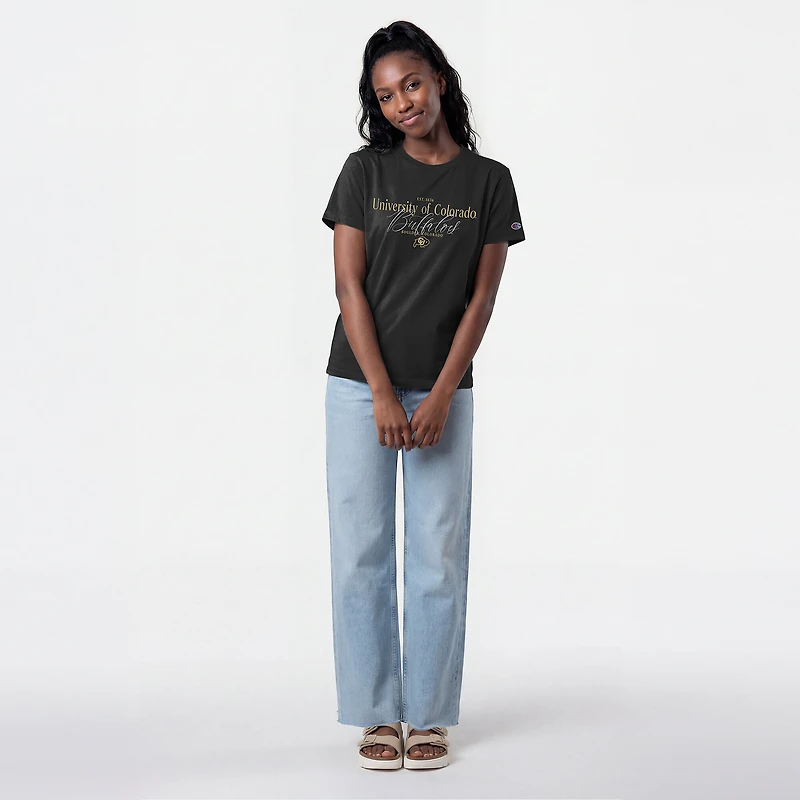 Women's Champion  Black Colorado Buffaloes Lifestyle T-Shirt