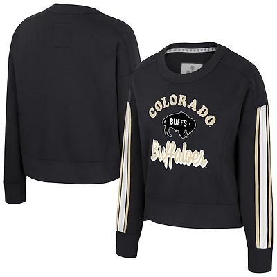 Women's Colosseum  Black Colorado Buffaloes Honeymoon Sweatshirt