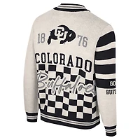 Pull zippé en jacquard crème Colosseum pour femme des Colorado Buffaloes