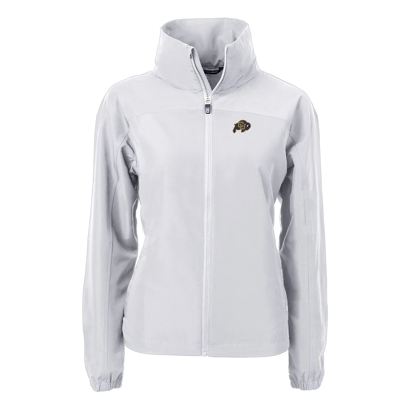 Women's Cutter & Buck Gray Colorado Buffaloes Charter Eco Recycled Full-Zip Jacket