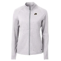 Women's Cutter & Buck  Heather Gray Colorado Buffaloes Adapt Eco Knit Recycled Full-Zip Jacket