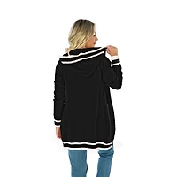 Women's Gameday Couture  Black Colorado Buffaloes Tri-Blend Rounded Stripe Cardigan