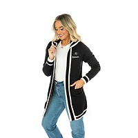 Women's Gameday Couture  Black Colorado Buffaloes Tri-Blend Rounded Stripe Cardigan