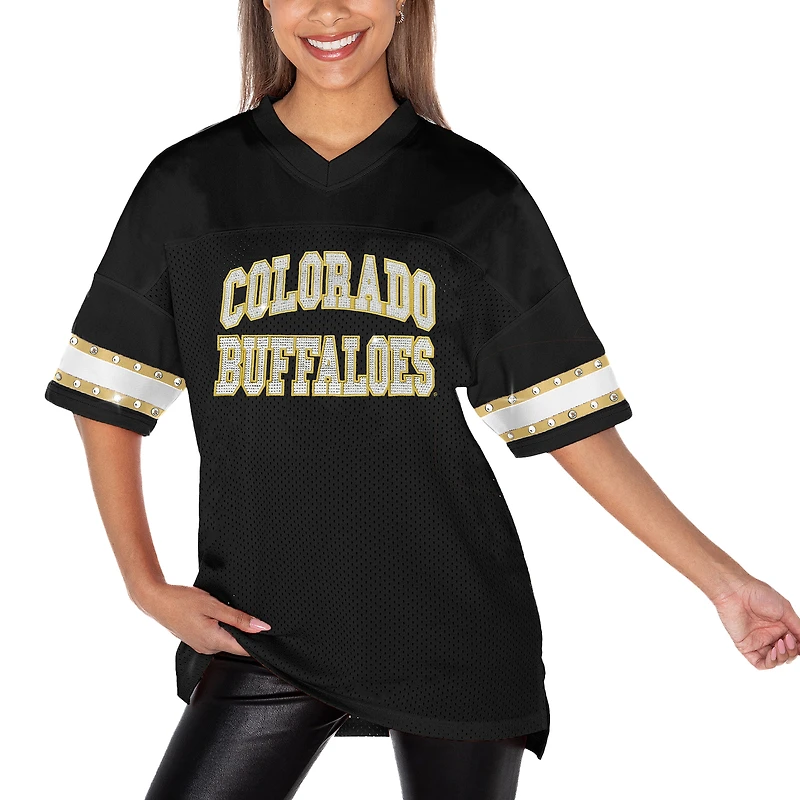 Women's Gameday Couture Black Colorado Buffaloes Until Kickoff Rhinestone Fashion T-Shirt