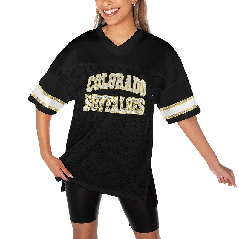 Women's Gameday Couture Black Colorado Buffaloes Until Kickoff Rhinestone Fashion T-Shirt