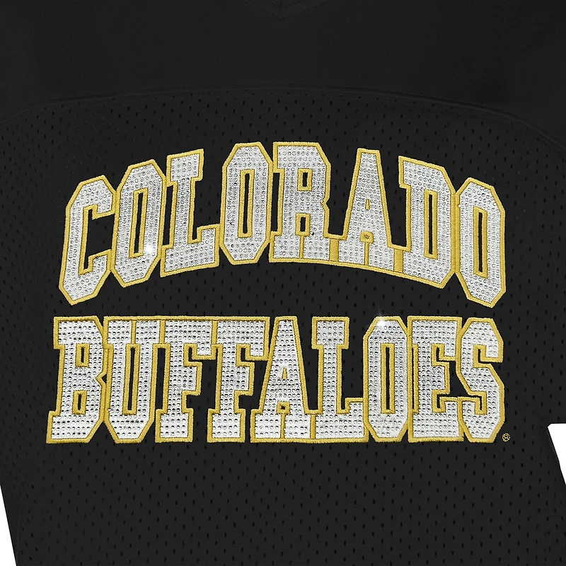 Women's Gameday Couture Black Colorado Buffaloes Until Kickoff Rhinestone Fashion T-Shirt