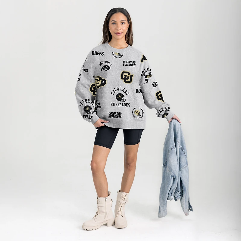 Women's Gameday Couture Gray Colorado Buffaloes Always on Repeat Fleece Sweatshirt
