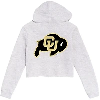 Sweat à capuche court 2-Hit 1636 des Buffaloes du Colorado Ash pour femmes