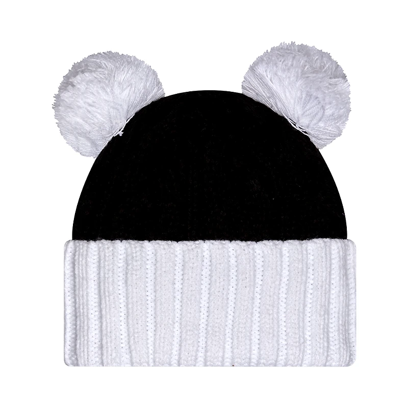 Women's New Era  Black Colorado Buffaloes Tonal Cuffed Knit Hat with Double Poms