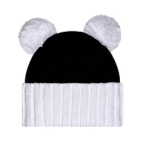 Women's New Era  Black Colorado Buffaloes Tonal Cuffed Knit Hat with Double Poms