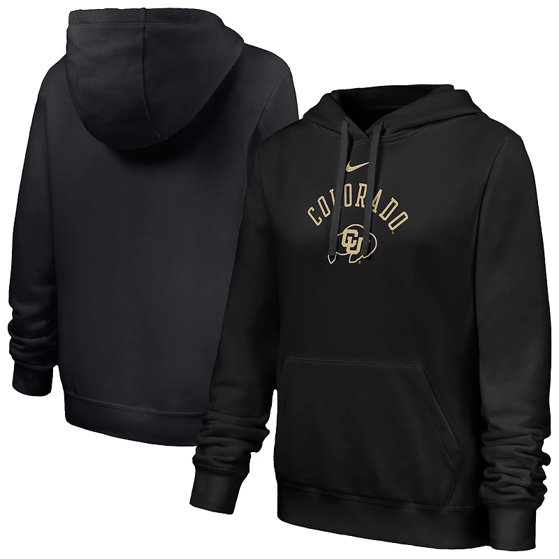 Women's Nike Black Colorado Buffaloes Club Fleece Hoodie