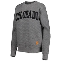 Sweat-shirt matelassé Pressbox Heather Charcoal Colorado Buffaloes Moose pour femme