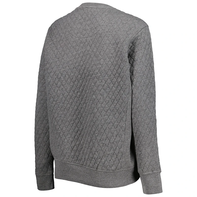 Sweat-shirt matelassé Pressbox Heather Charcoal Colorado Buffaloes Moose pour femme