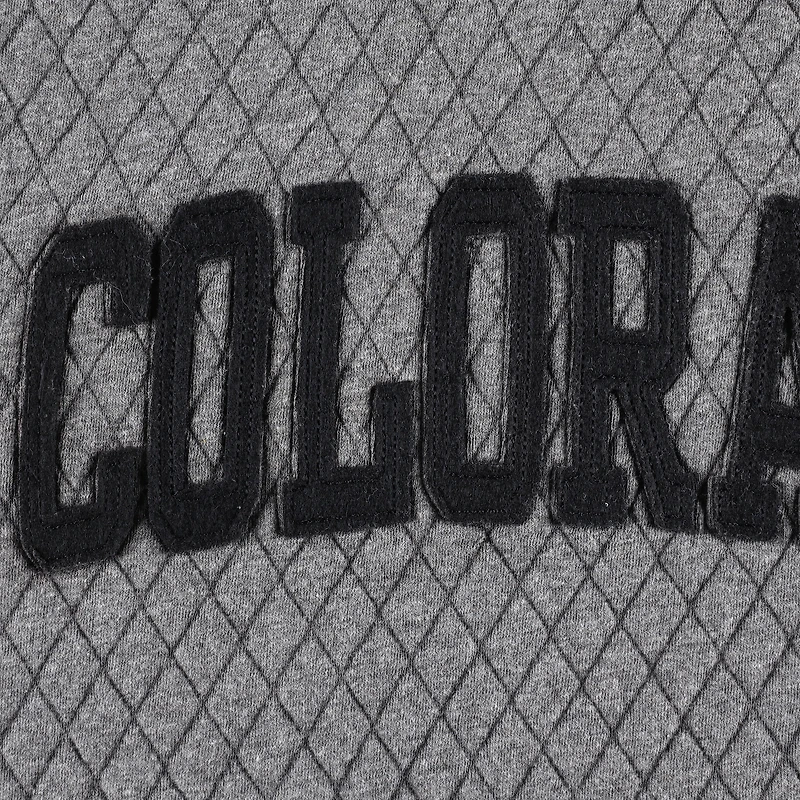 Sweat-shirt matelassé Pressbox Heather Charcoal Colorado Buffaloes Moose pour femme